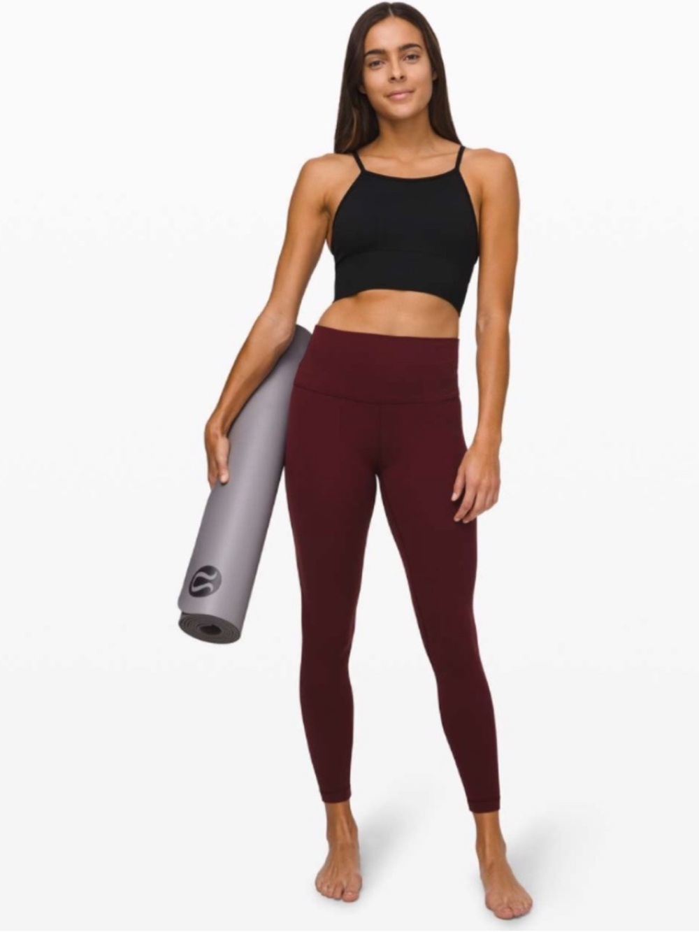 Lululemon Align Pant II 25" Burgundy Leggings Women's 8 red